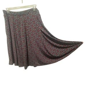 LuLaRoe Skirt Women 2XL Purple Geometric Medallion Pockets Excellent Flared